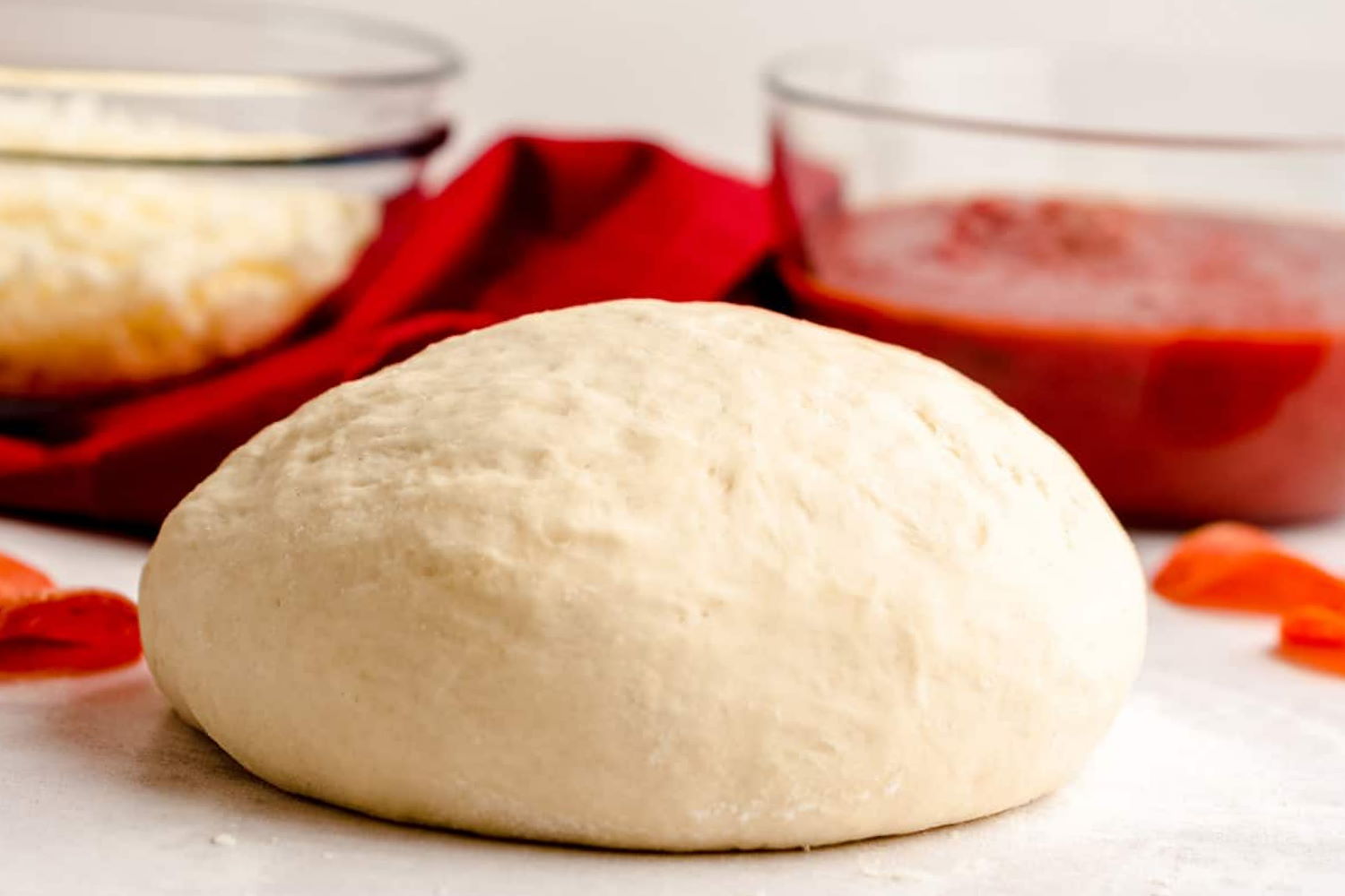 The ideal conditions for storing pizza dough overnight