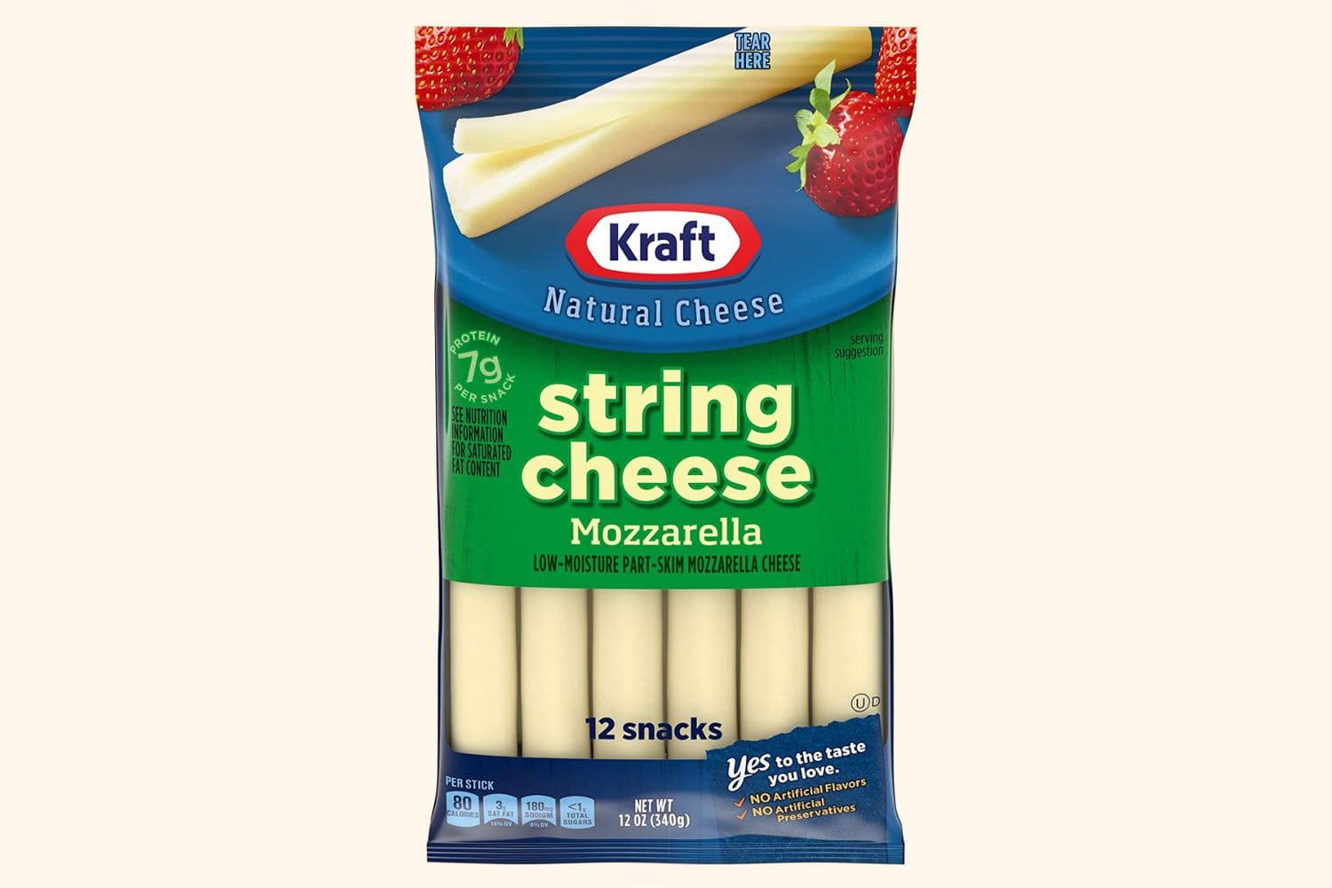 Kraft Natural Mozzarella String Cheese Sticks