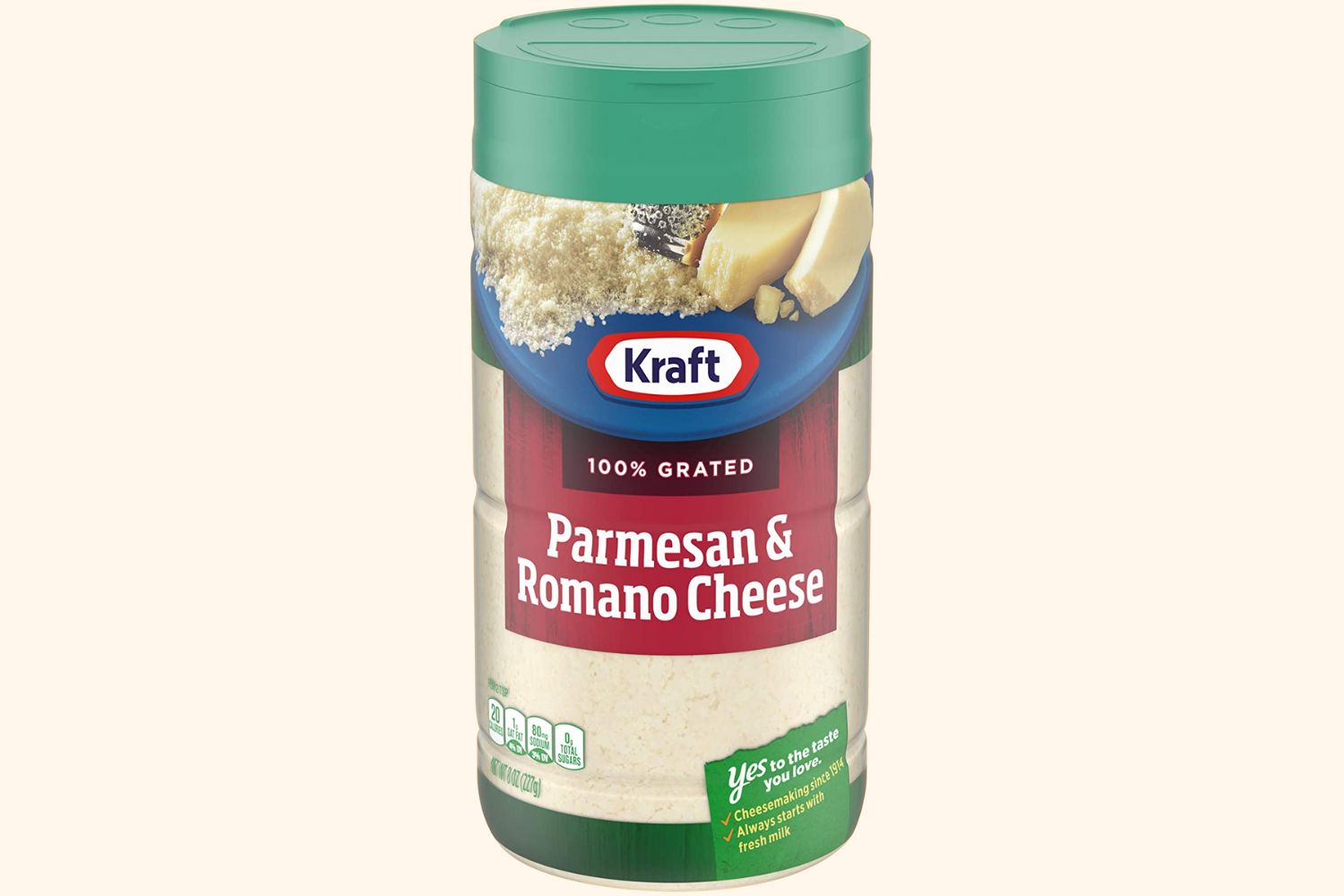 Our choice: Kraft Parmesan & Romano Grated Cheese
