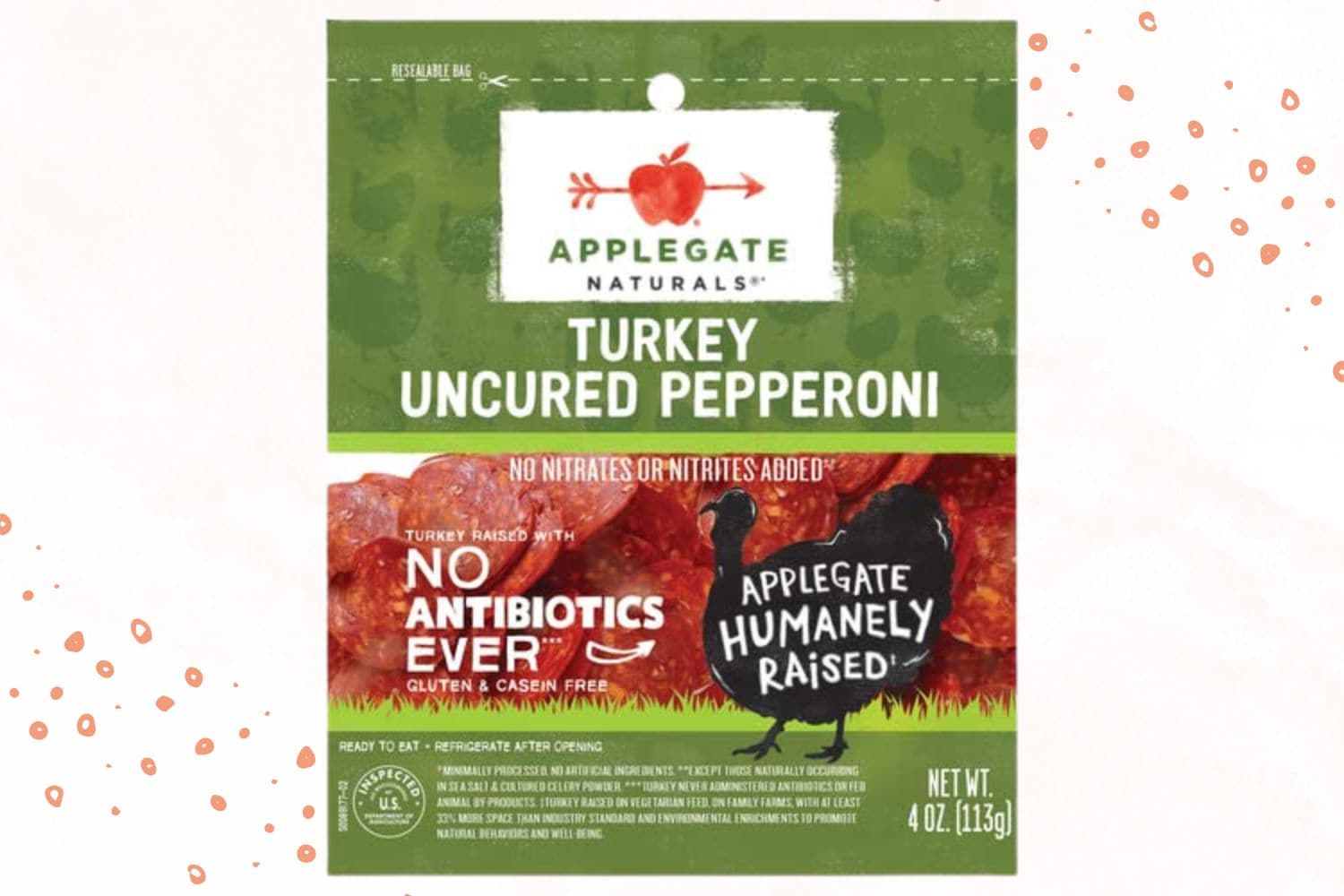 Applegate Natural Uncured Turkey Pepperoni