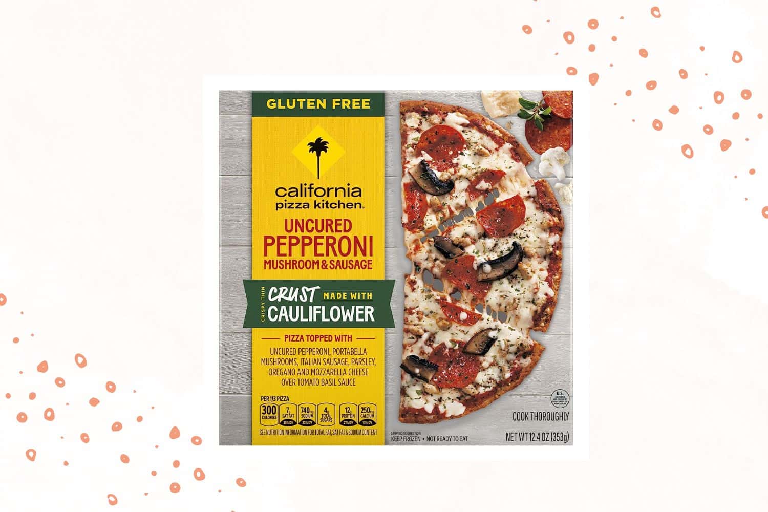 California Pizza Kitchen's Signature Uncured Pepperoni, Mushroom Sausage Frozen Pizza