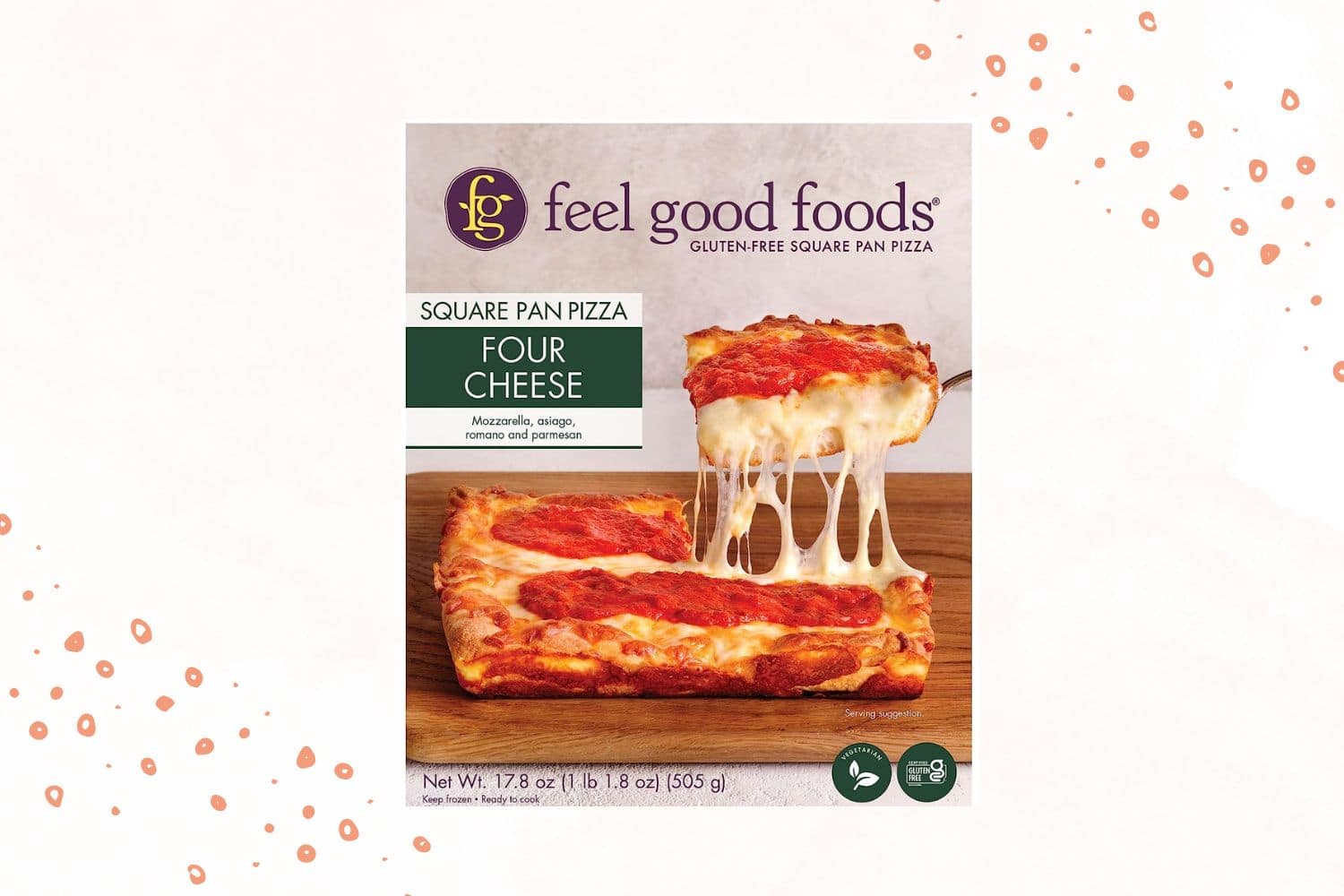 Feel Good Foods Gluten-Free Four Cheese Square Pan Pizza